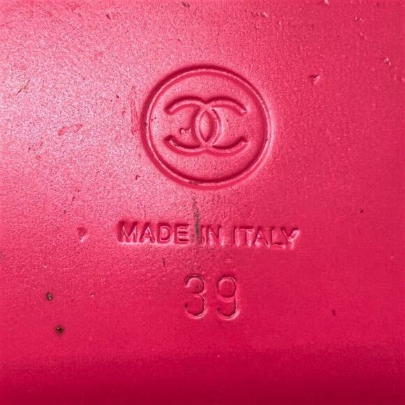 CHANEL Dad Sandals Hot Pink CC Logo Strap Chunky Sole EU39 - Picture 8 of 11
